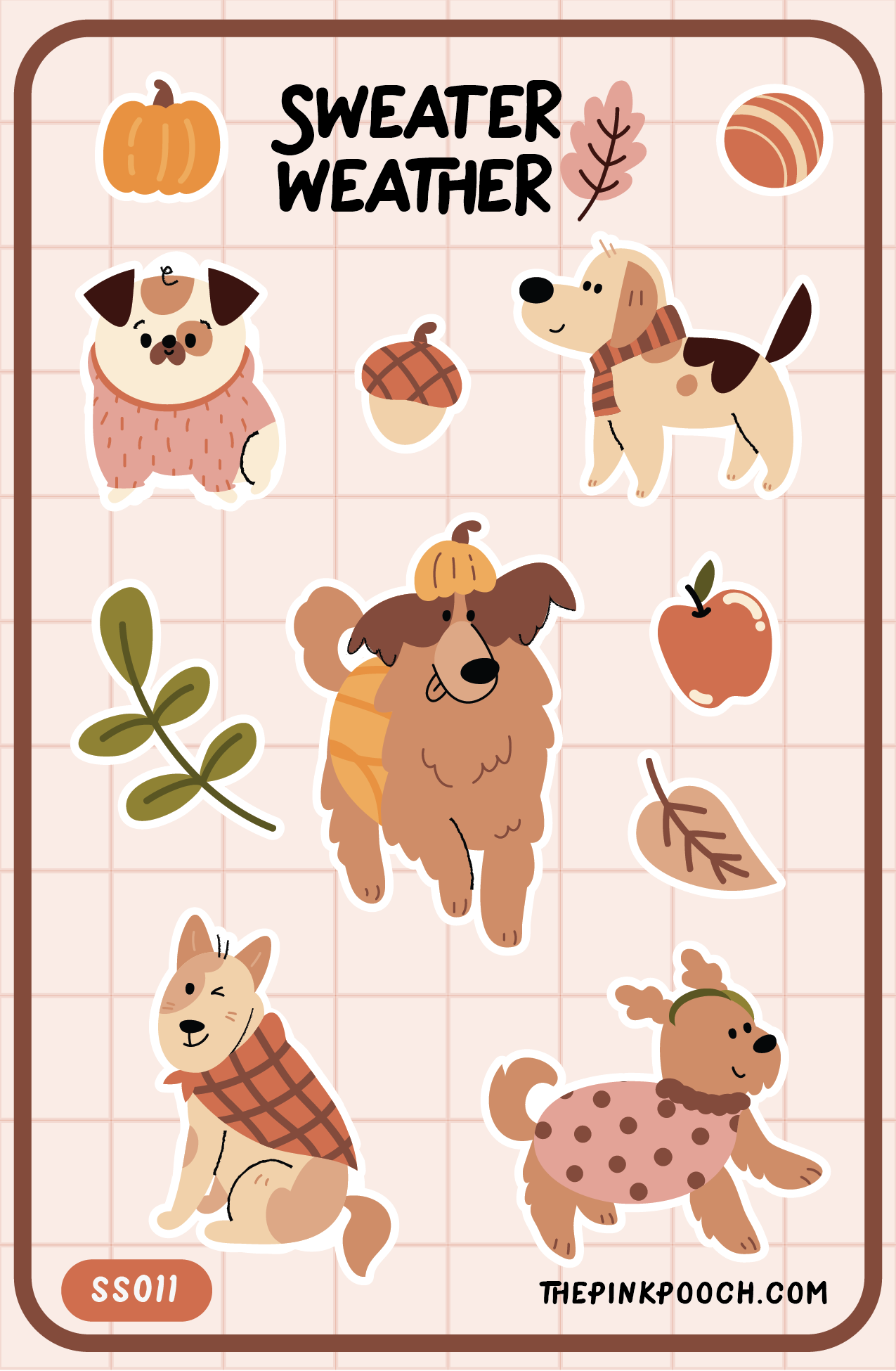 Sweater Weather Fall Sticker Sheet