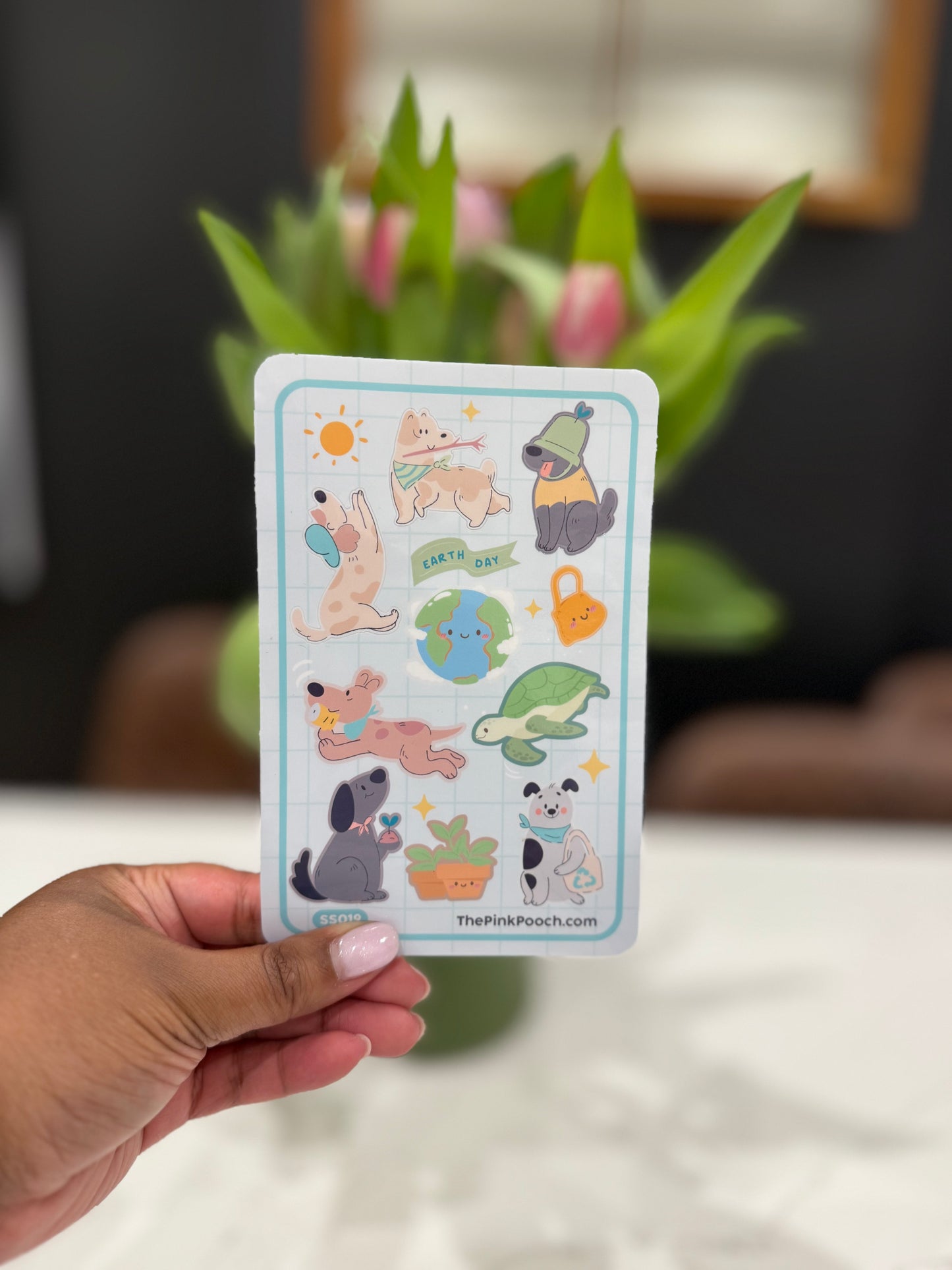 Paw-sitive Planet Earth Day Dog Sticker Sheet