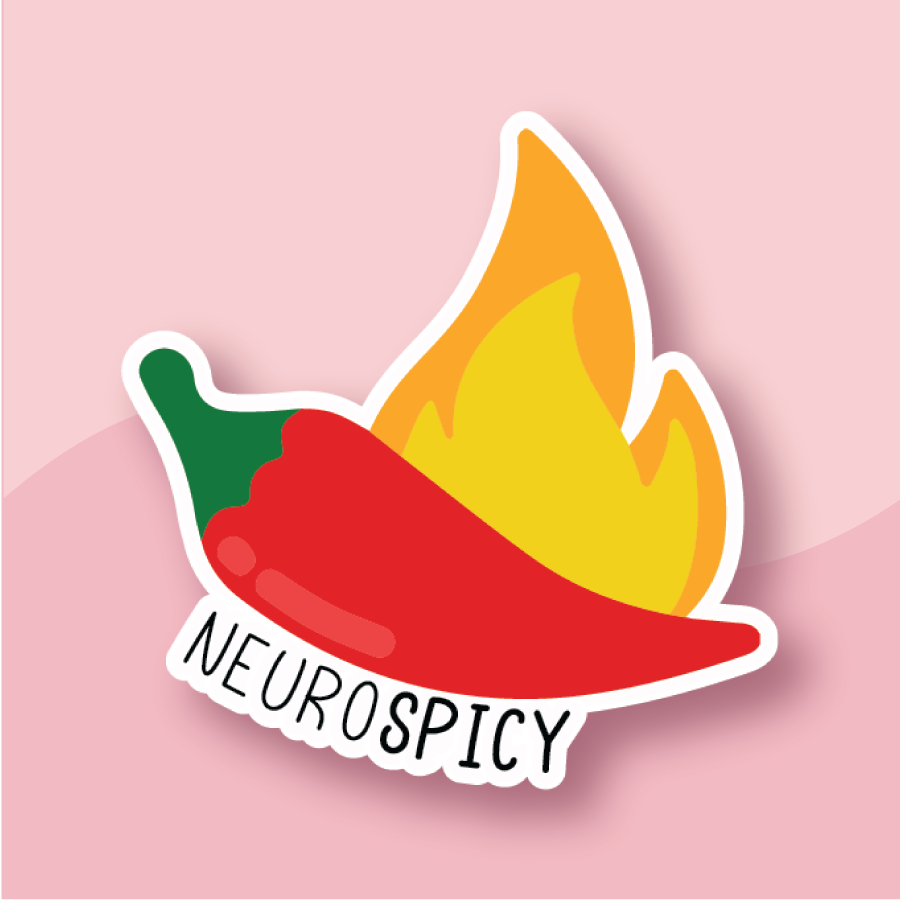 Neurospicy Neurodivergent ADHD Sticker - Premium Waterproof Laminated Die Cut Sticker - Just $5