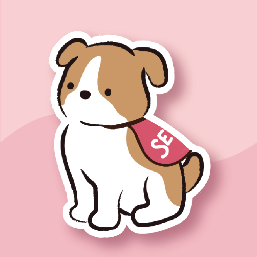 Service Dog Dedicated Service Pup Sticker - Premium Waterproof Laminated Die Cut Sticker - Just $5