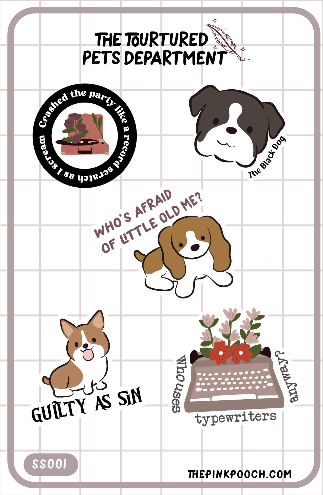 The Tortured Pets Departmant Sticker Sheet