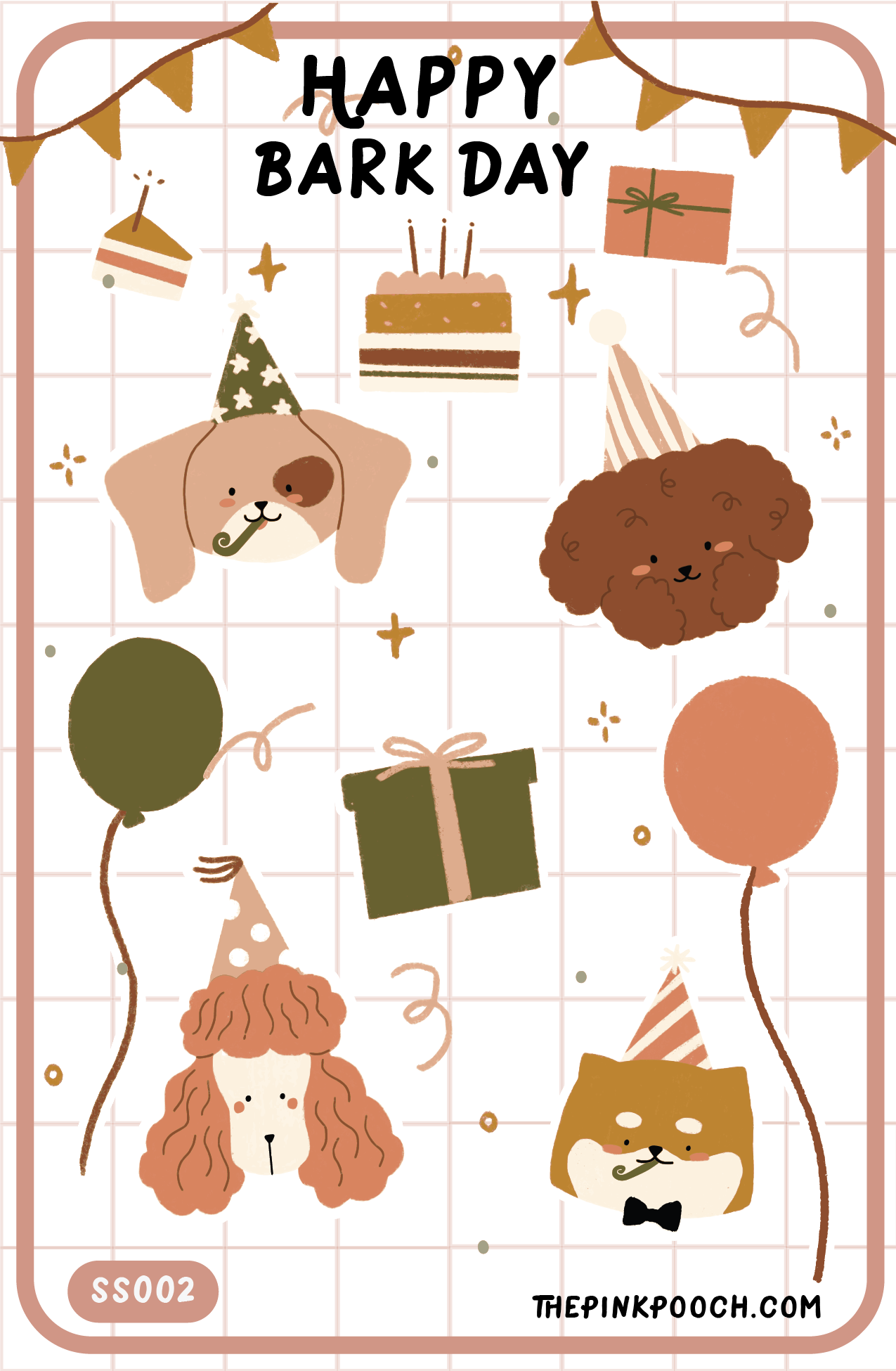 Happy Barkday Sticker Sheet