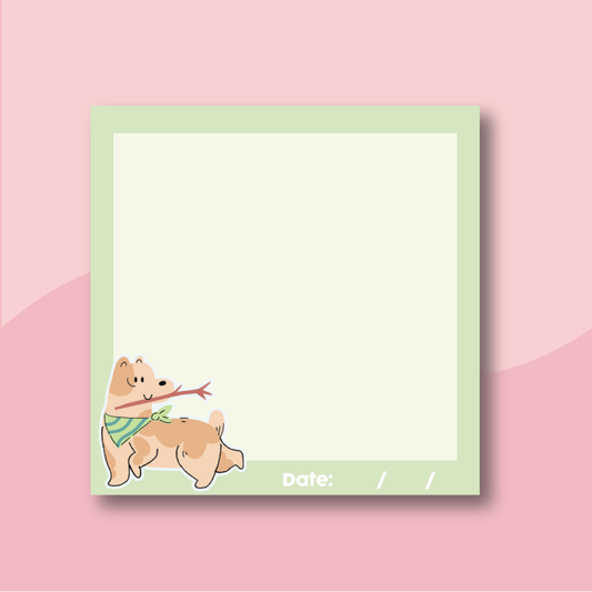 Green Basenji Notepad