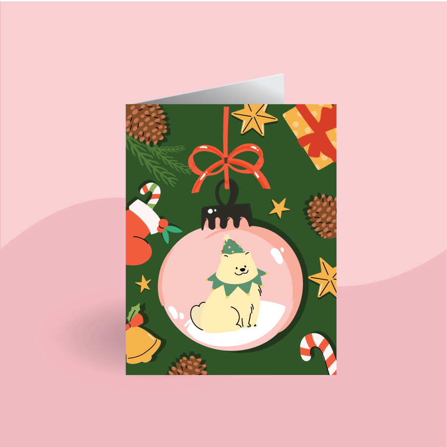 Handmade Dog Christmas Cards – A2 Holiday Card Set (Singles or Box of 6)