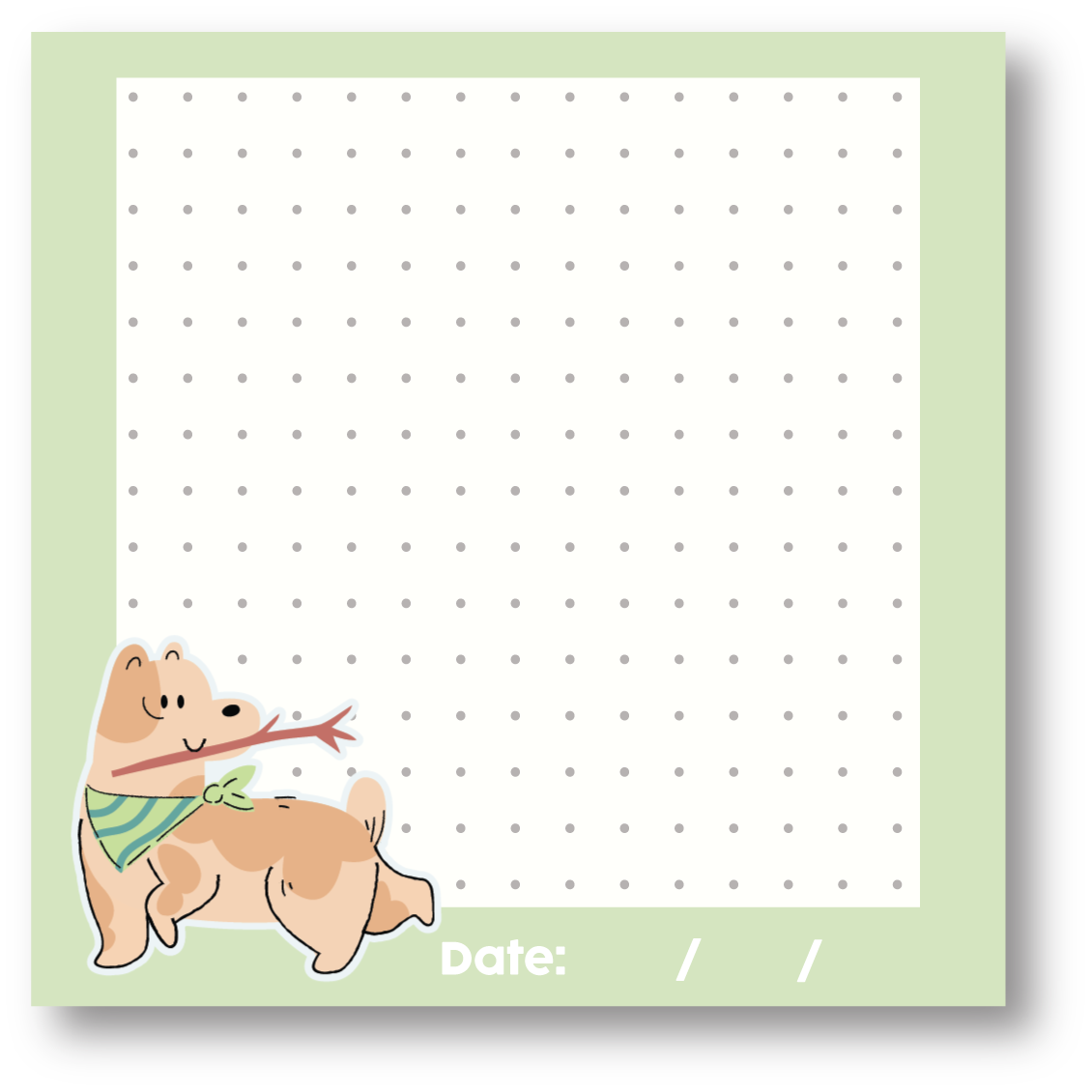 Green Basenji Notepad