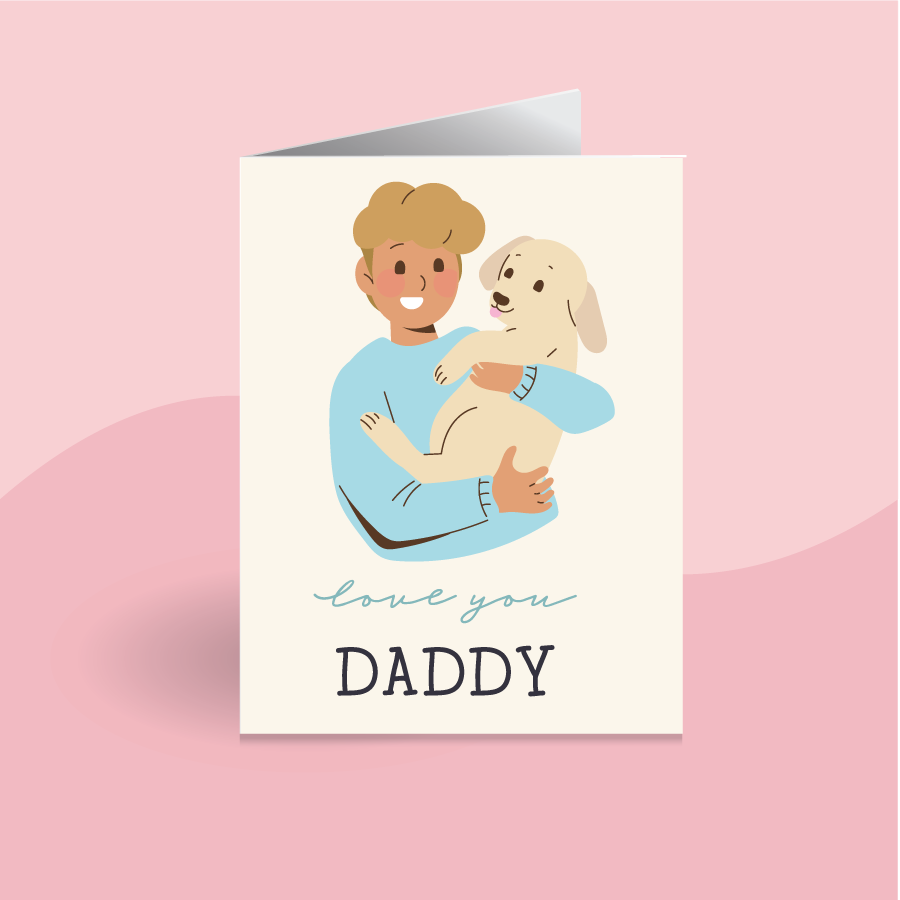 Love You Daddy Dog Card