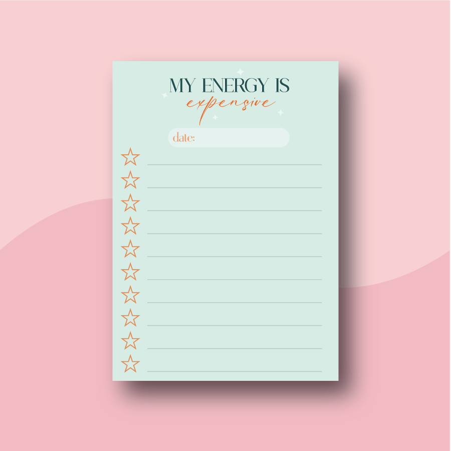 My Energy Is Expensive Notepads