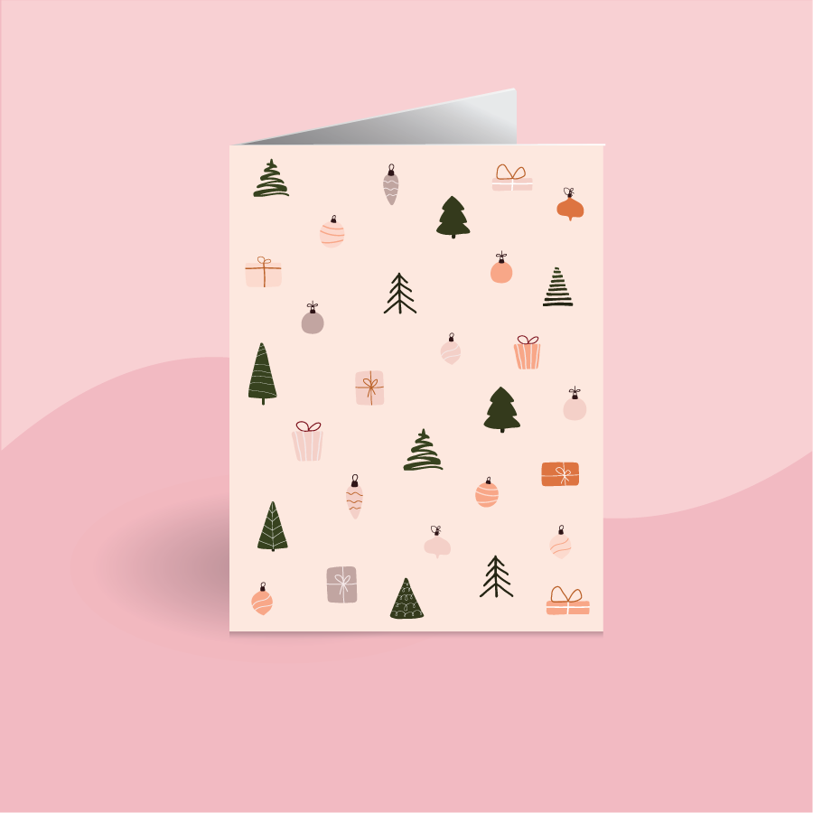Minimalist Christmas Cards – Handmade A2 Holiday Card Set (Singles or Box of 6)
