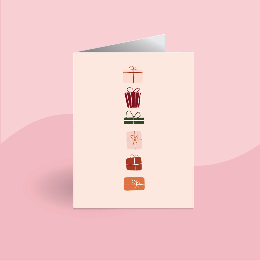 Minimalist Christmas Cards – Handmade A2 Holiday Card Set (Singles or Box of 6)