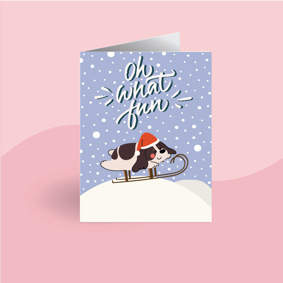 Playful Christmas Cards – Handmade A2 Holiday Card Set (Singles or Box of 6)