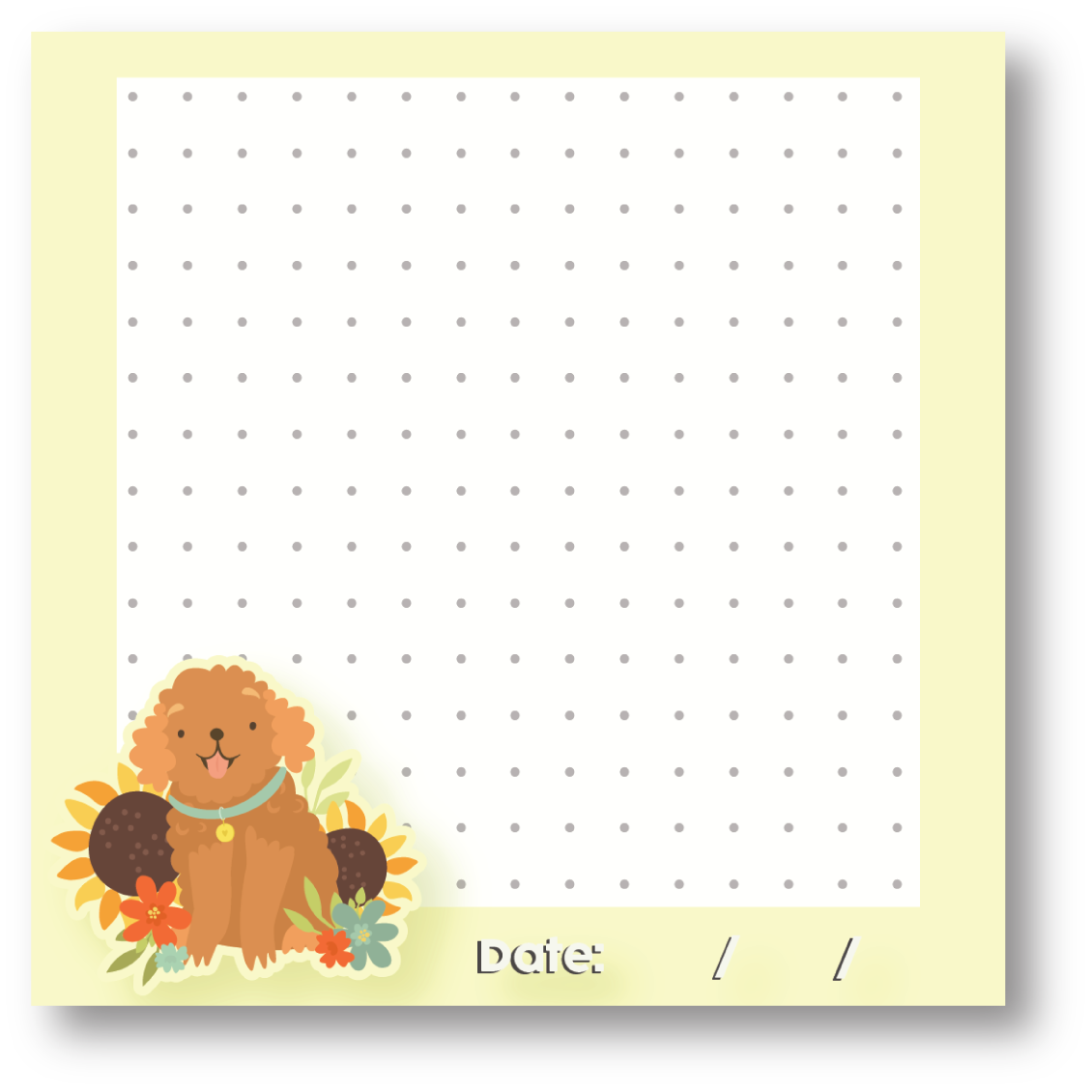 Yellow Poodle Notepad